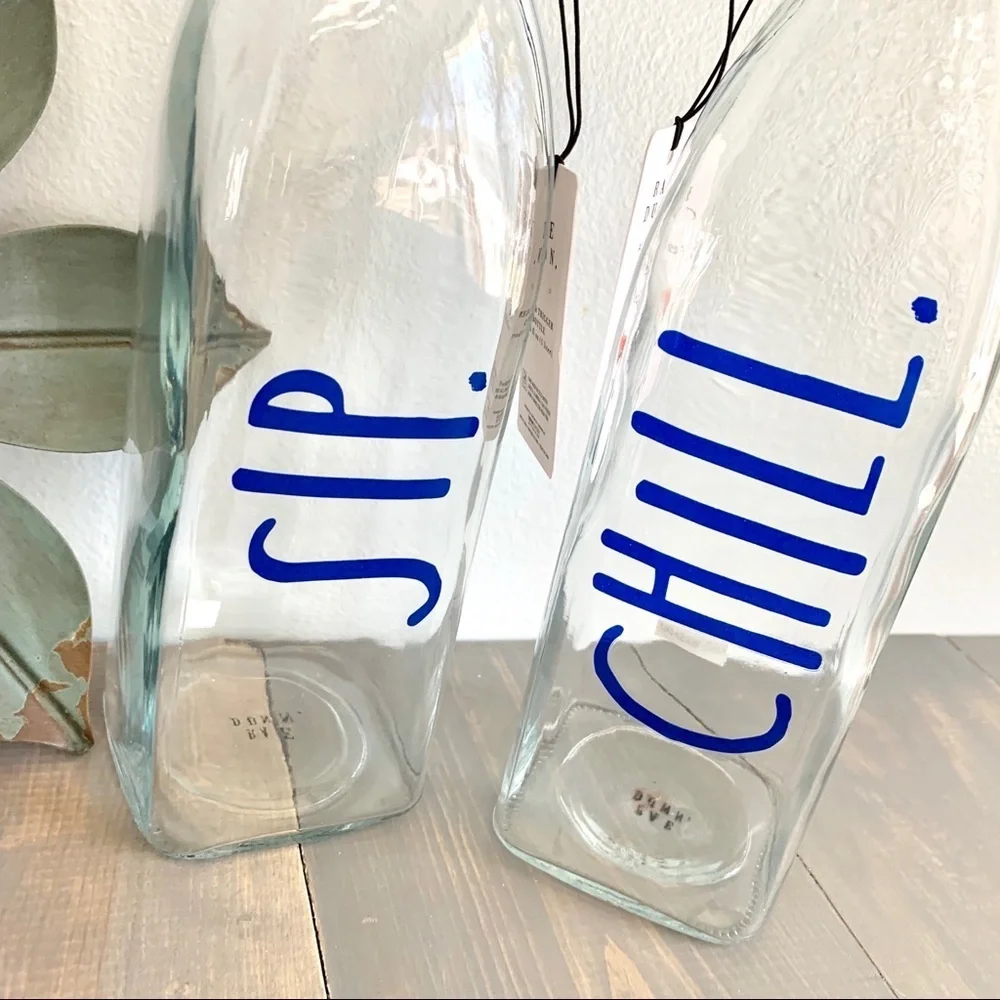 Rae Dunn Bail & Trigger Bottle SIP and CHILL Set